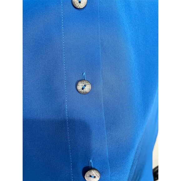 Soft Surroundings Women's XS Petite Blue 100% Silk Button-Up Shirt 3/4 Sleeve - Picture 6 of 14